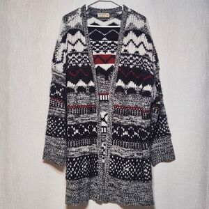 Ruff Hewn Duster Long Sweater Cardigan Knit Cozy 2X